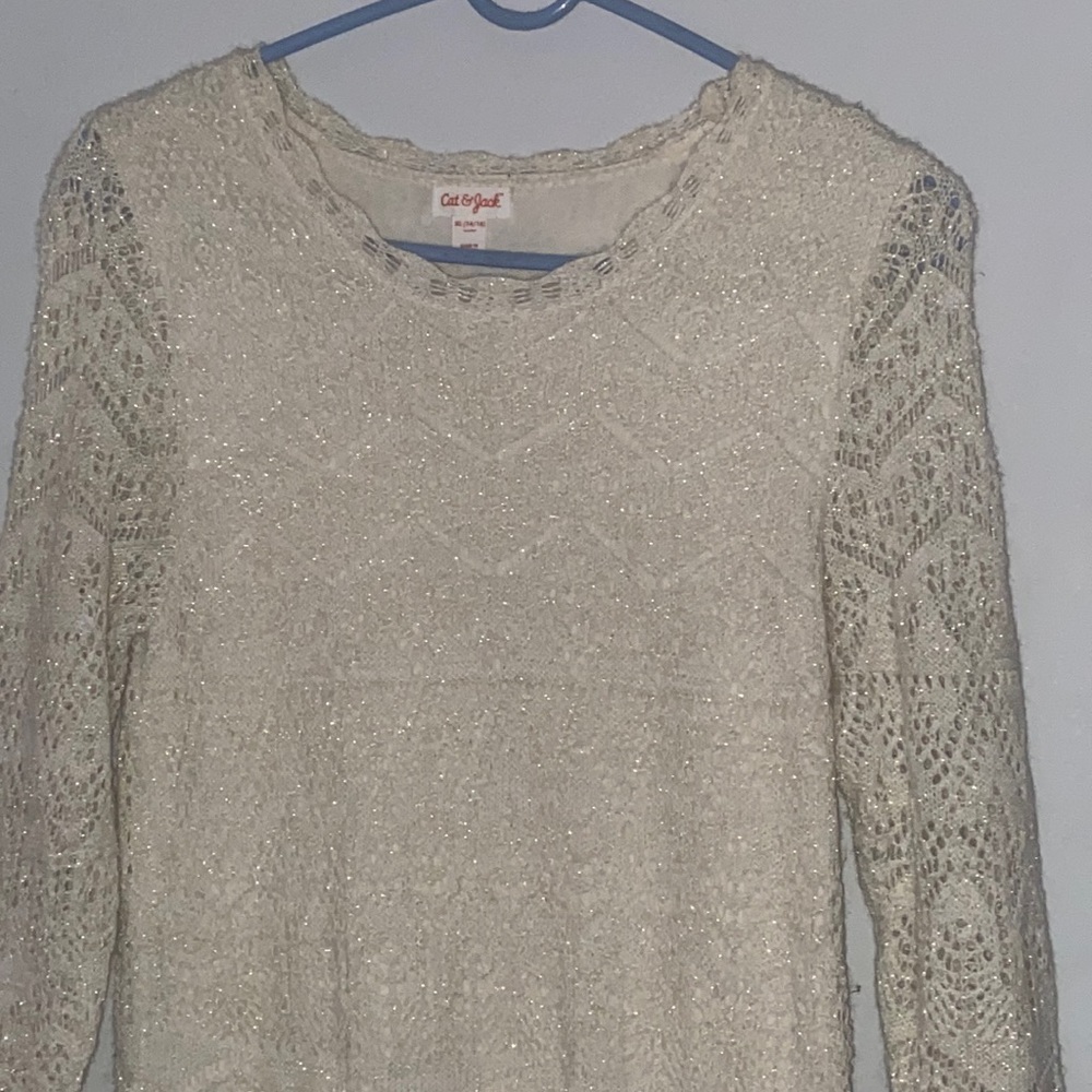 White glittery Dress